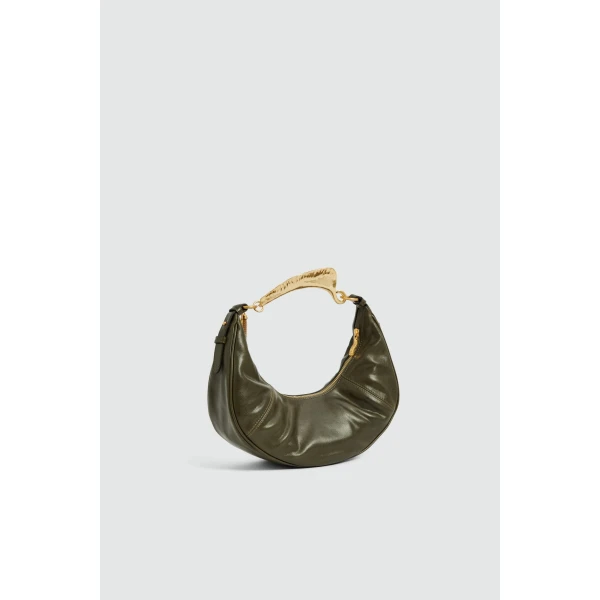 Aje Leaf Small Soft Shoulder Bag in Pine | Shoulder & Crossbody Bags | Luxury Shoes 