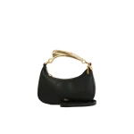 Aje Leaf Texture Top Handle Bag in Black | Shoulder & Crossbody Bags | Luxury Shoes 