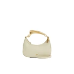 Aje Leaf Texture Top Handle Bag in Bone | Shoulder & Crossbody Bags | Luxury Shoes 