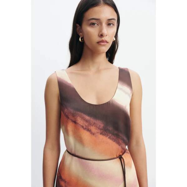 Aje Lindsey Midi Dress in Mineral Horizon | Midi Dresses | Luxury Shoes 