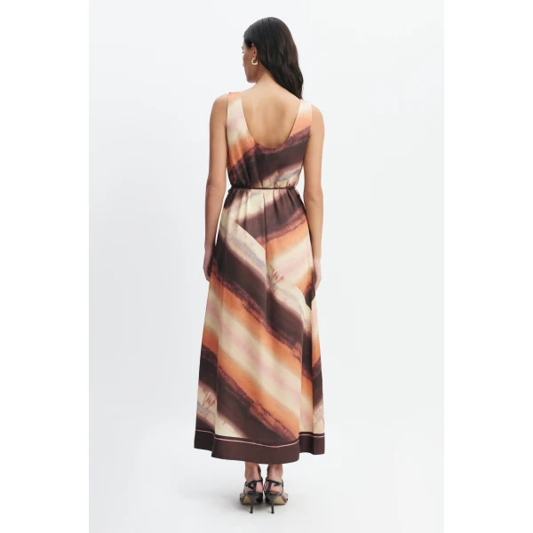 Aje Lindsey Midi Dress in Mineral Horizon | Midi Dresses | Luxury Shoes 