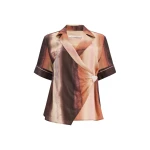 Aje Lindsey Wrap Shirt in Mineral Horizon | Shirts | Luxury Shoes 