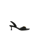 Aje Liora Strappy Buckle Low Heel in Black | Heels | Luxury Shoes 