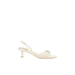 Aje Liora Strappy Buckle Low Heel in Ivory | Heels | Luxury Shoes 
