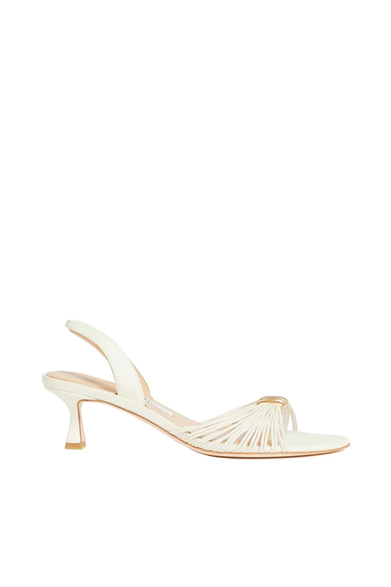Aje Liora Strappy Buckle Low Heel Ivory Aje Liora Strappy Buckle Low Heel in Ivory | Heels | Luxury Shoes