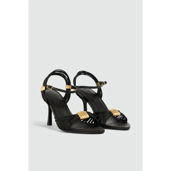 Aje Liora Strappy Heel in Black | Heels | Luxury Shoes 