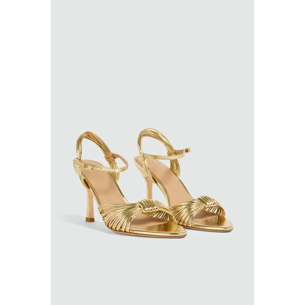 Aje Liora Strappy Heel in Gold | Heels | Luxury Shoes 