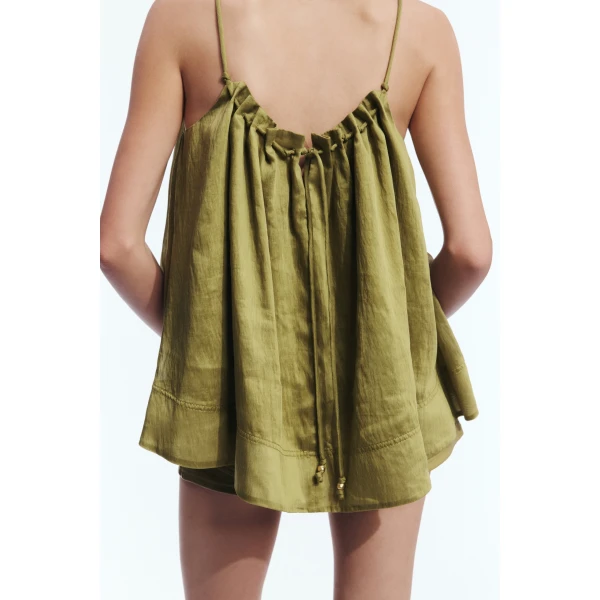 Aje Lucera Cami in Avocado | Tops | Luxury Shoes 