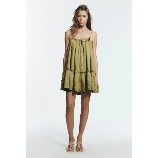 Aje Lucera Mini Dress in Avocado | Mini Dresses | Luxury Shoes 