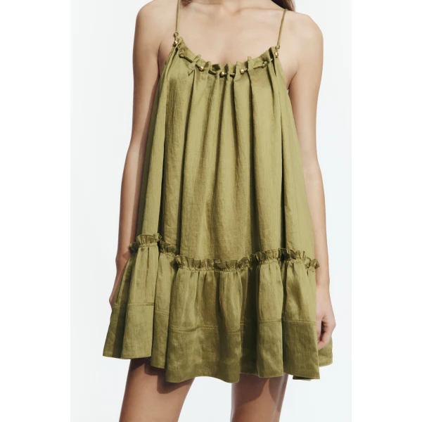 Aje Lucera Mini Dress in Avocado | Mini Dresses | Luxury Shoes 