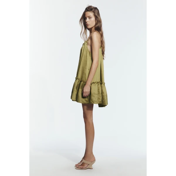 Aje Lucera Mini Dress in Avocado | Mini Dresses | Luxury Shoes 
