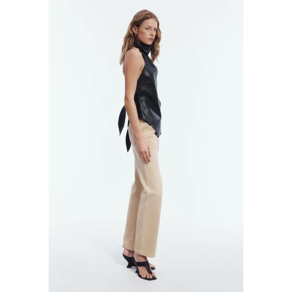 Aje Lucy Halter Neck Top in Black | Tops | Luxury Shoes 