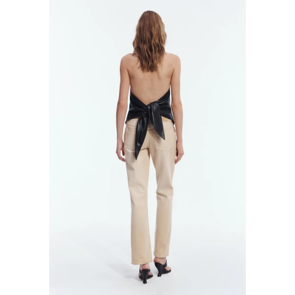 Aje Lucy Halter Neck Top in Black | Tops | Luxury Shoes 