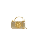 Aje Luna Metallic Mini Clutch in Gold | Clutch Bags | Luxury Shoes 