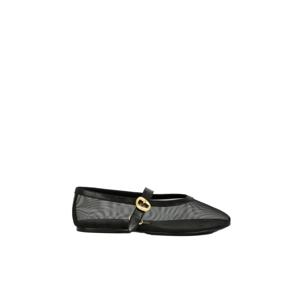 Aje Macy Ballet Flat in Black | Flats | Luxury Shoes 