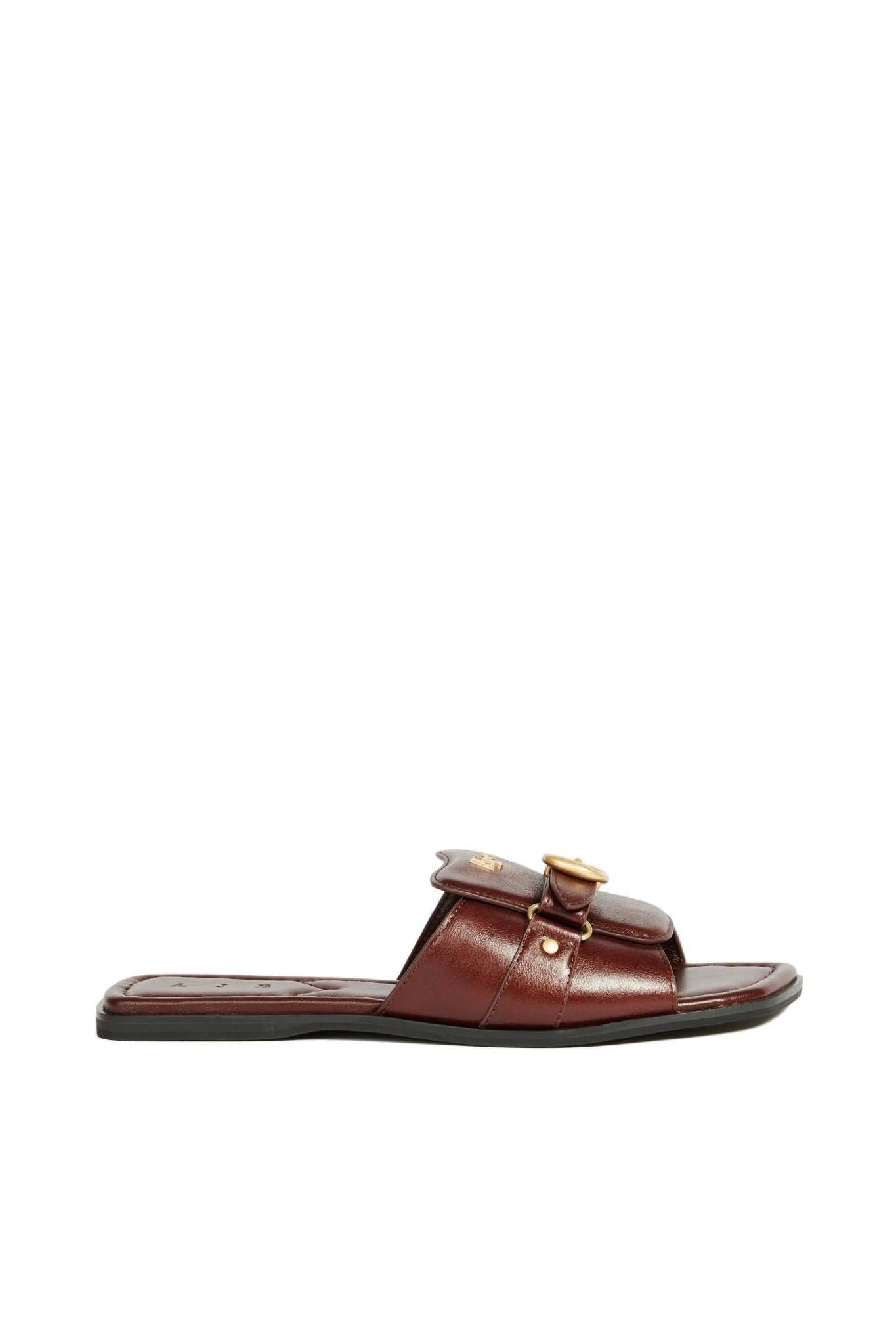 Aje Macy Buckle Slide Chocolate Aje Macy Buckle Slide in Chocolate | Flip Flops & Slides | Luxury Shoes