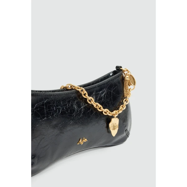 Aje Macy Small Baguette Bag in Black | Shoulder & Crossbody Bags | Luxury Shoes 