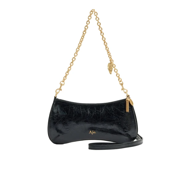 Aje Macy Small Baguette Bag in Black | Shoulder & Crossbody Bags | Luxury Shoes 
