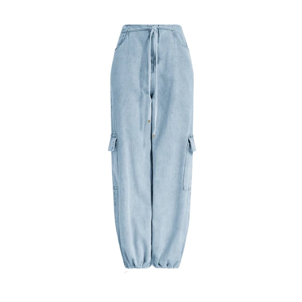 Aje Margot Denim Cargo Pant in Bleach | Pants | Luxury Shoes 