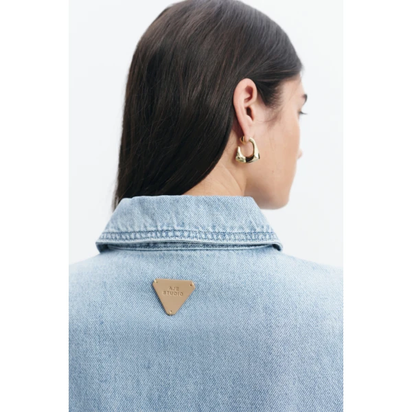 Aje Margot Denim Mini Dress in Bleach | Mini Dresses | Luxury Shoes 