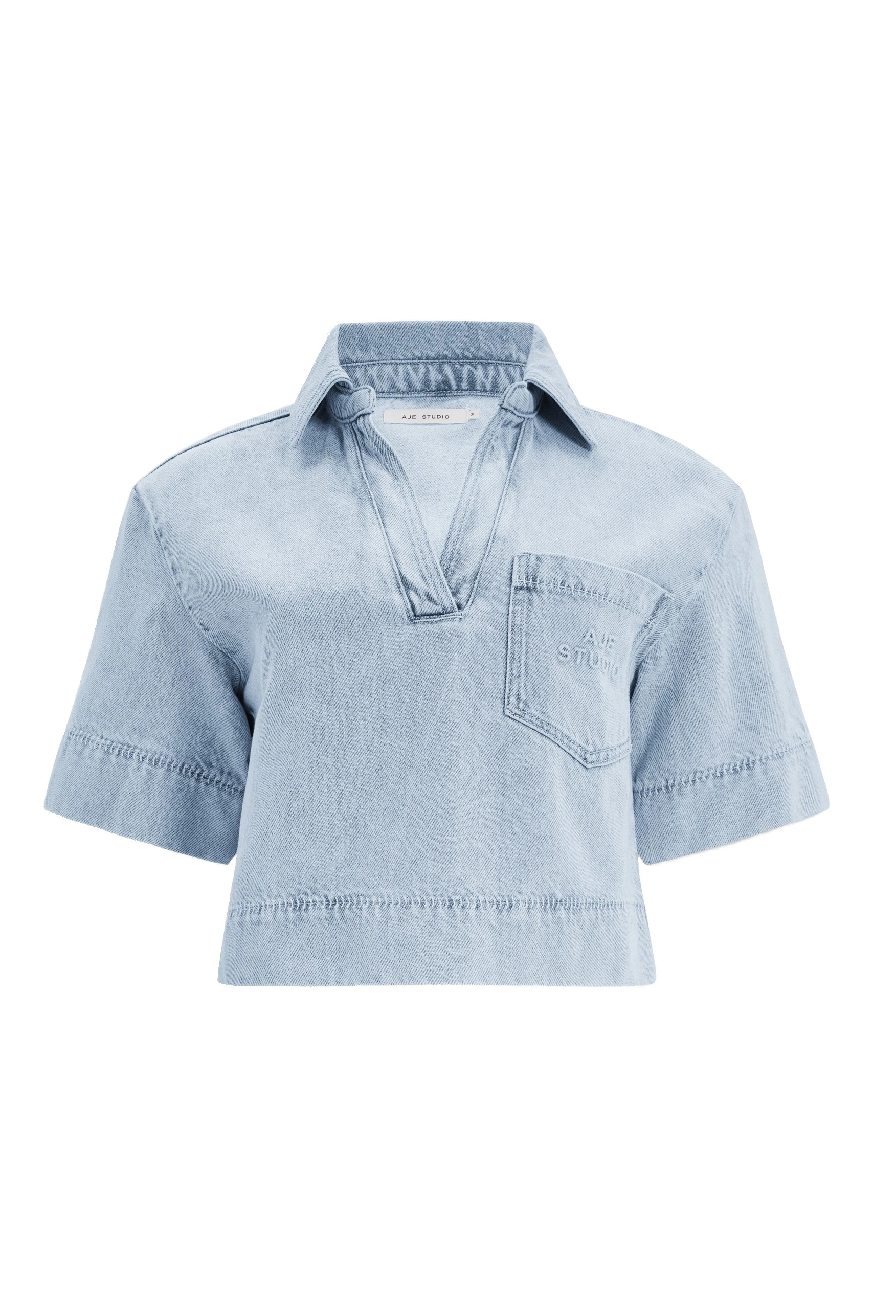 Aje Margot Denim Top Bleach Aje Margot Denim Top in Bleach | Tops | Luxury Shoes
