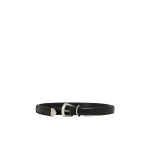 Aje Maxine Long Slim Belt in Black/Silver | Belts | Luxury Shoes 