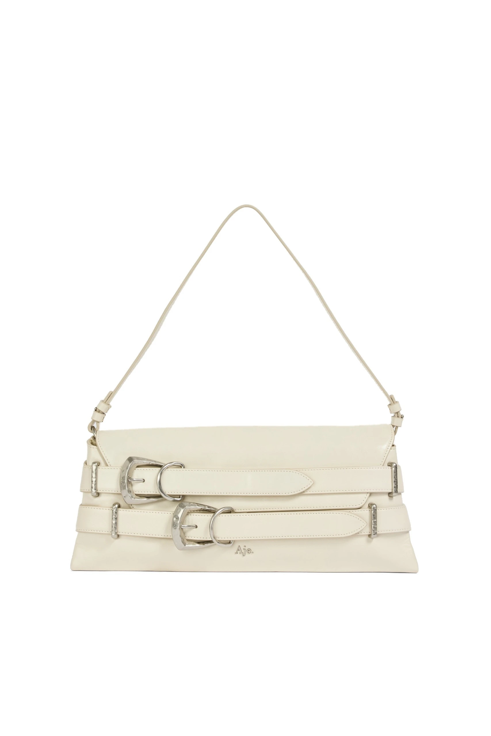 Aje Maxine Medium Clutch Ivory/Silver Aje Maxine Medium Clutch in Ivory/Silver | Clutch Bags | Luxury Shoes
