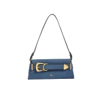 Aje Maxine Nubuck Clutch in Midnight Blue | Clutch Bags | Luxury Shoes 