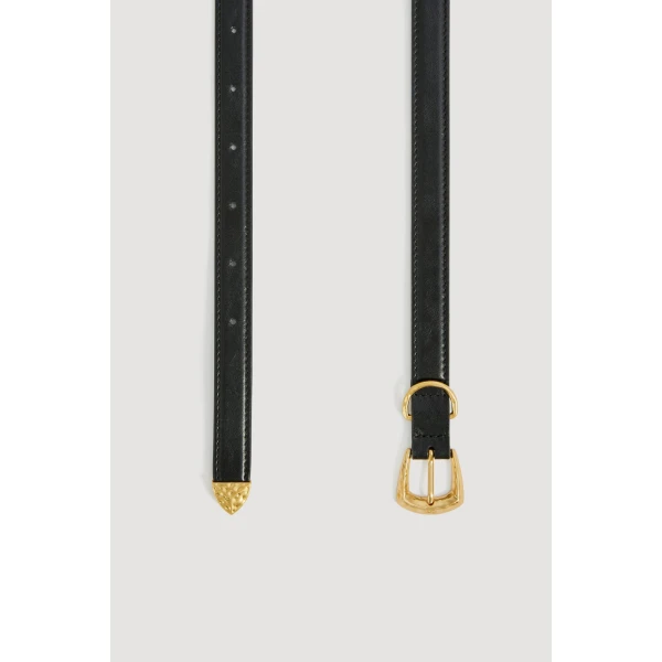 Aje Maxine Slim Belt in Black | Belts | Luxury Shoes 
