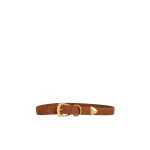 Aje Maxine Suede Belt in Amber Brown | Belts | Luxury Shoes 