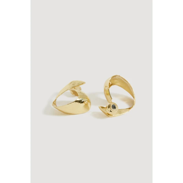 Aje Melody Ribbon Earring in Gold | Earrings | Luxury Shoes 