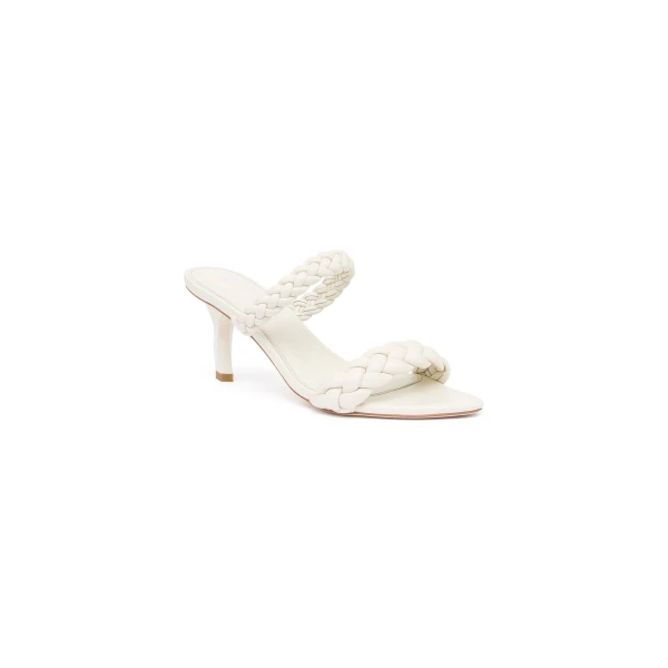 Aje Mirage Woven Sculptural Heel in Ivory | Heels | Luxury Shoes 