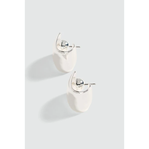 Aje Monti Stud in Silver | Earrings | Luxury Shoes 