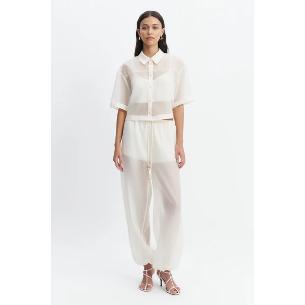 Aje Naia Harem Pant in Eggshell | Pants | Luxury Shoes 