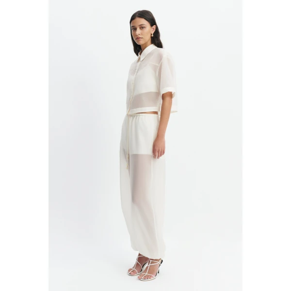 Aje Naia Harem Pant in Eggshell | Pants | Luxury Shoes 