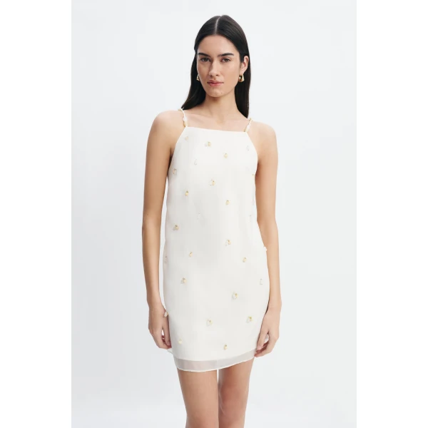 Aje Naia Mini Dress in Eggshell | Mini Dresses | Luxury Shoes 