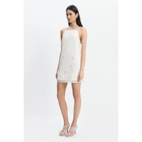 Aje Naia Mini Dress in Eggshell | Mini Dresses | Luxury Shoes 