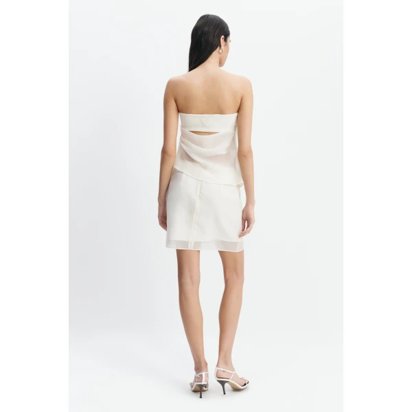 Aje Naia Mini Skirt in Eggshell | Skirts | Luxury Shoes 