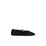 Aje Navina Suede Ballet Flat in Black | Flats | Luxury Shoes 