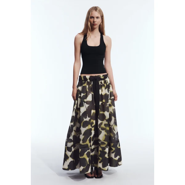 Aje Nerona Maxi Skirt in Ink Folia | Skirts | Luxury Shoes 
