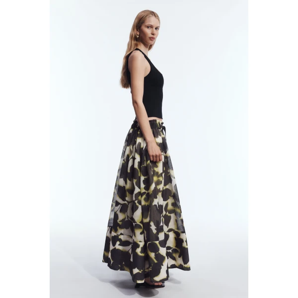 Aje Nerona Maxi Skirt in Ink Folia | Skirts | Luxury Shoes 