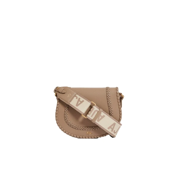 Aje Nina Logo Crossbody in Taupe | Shoulder & Crossbody Bags | Luxury Shoes 