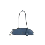 Aje Poppy Nubuck Shoulder Bag in Midnight Blue | Shoulder & Crossbody Bags | Luxury Shoes 