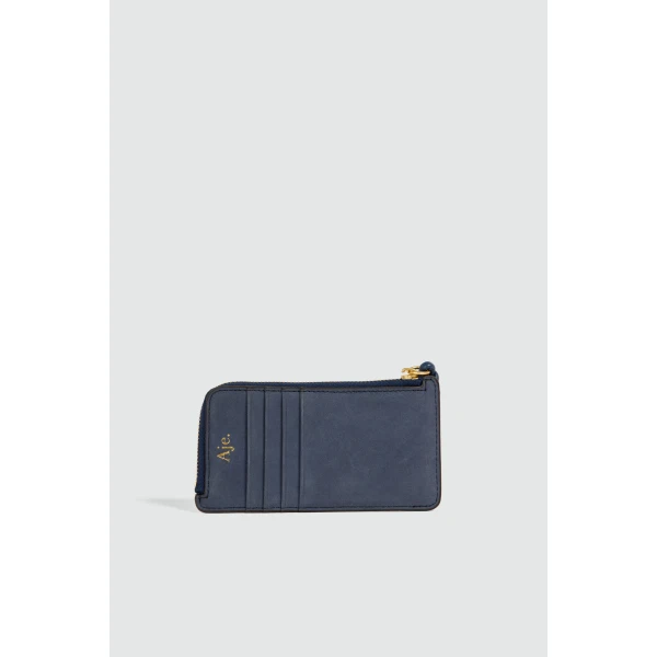 Aje Poppy Small Zip Wallet in Midnight Blue | Wallets & Purses | Luxury Shoes 