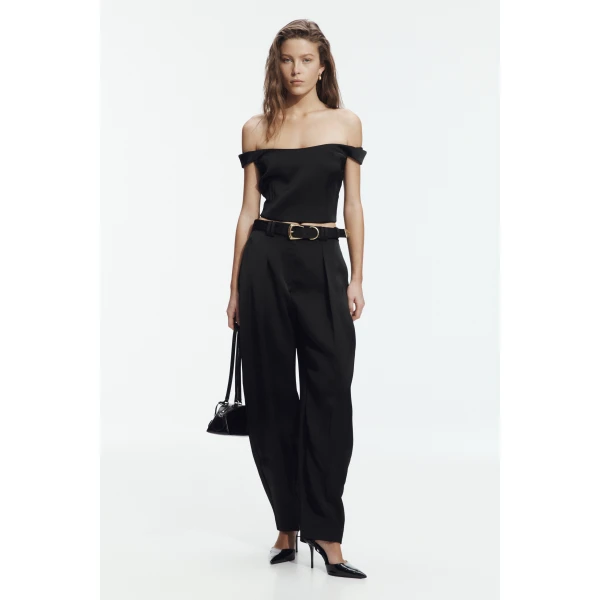 Aje Ravena Bustier in Black | Tops | Luxury Shoes 