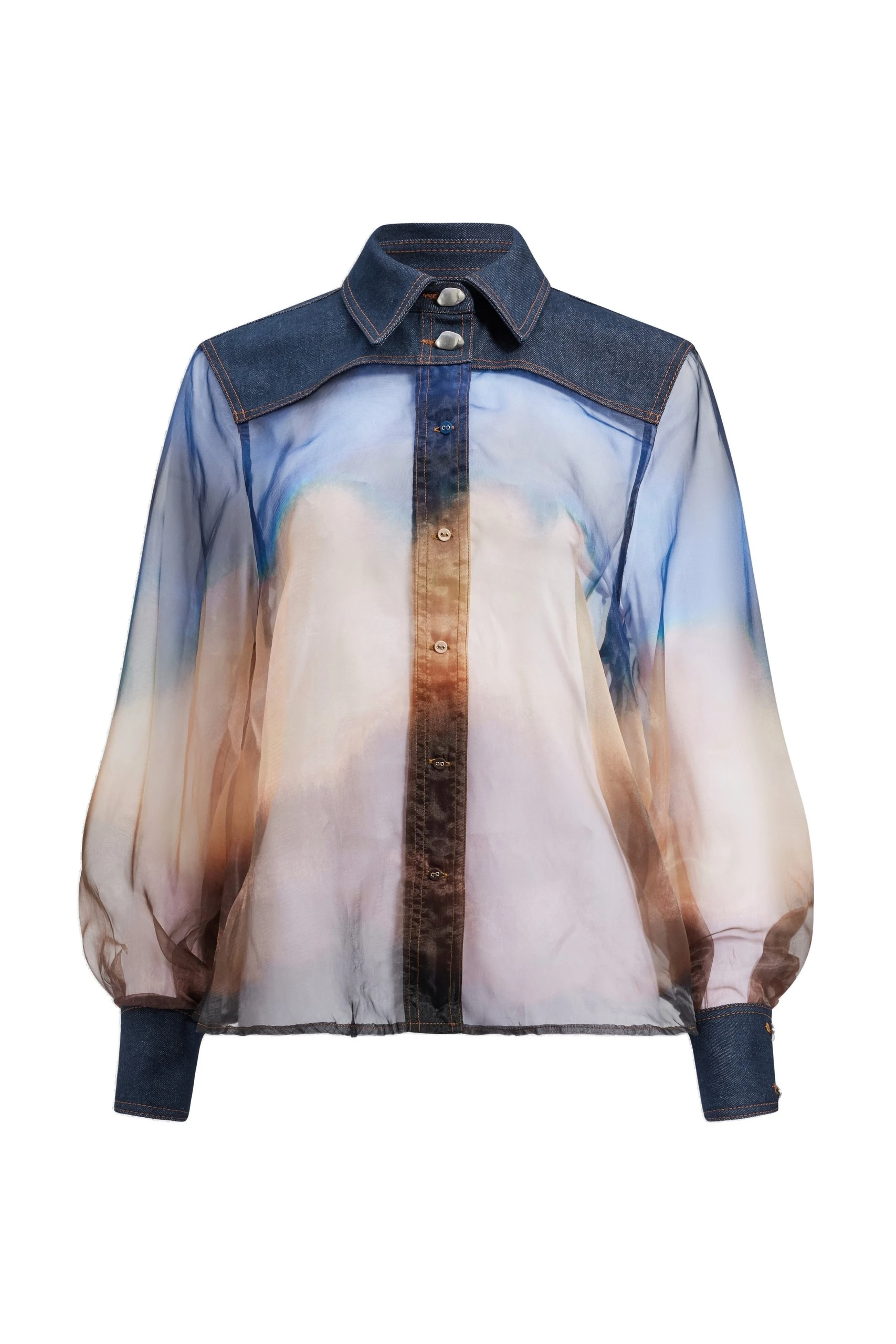 Aje Remie Denim Contrast Shirt Australia Signature Tops – Luxury Shoes Aje Remie Denim Contrast Shirt