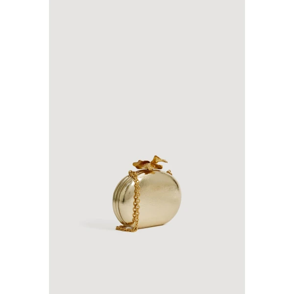Aje Retrofete Clutch in Light Gold | Clutch Bags | Luxury Shoes 