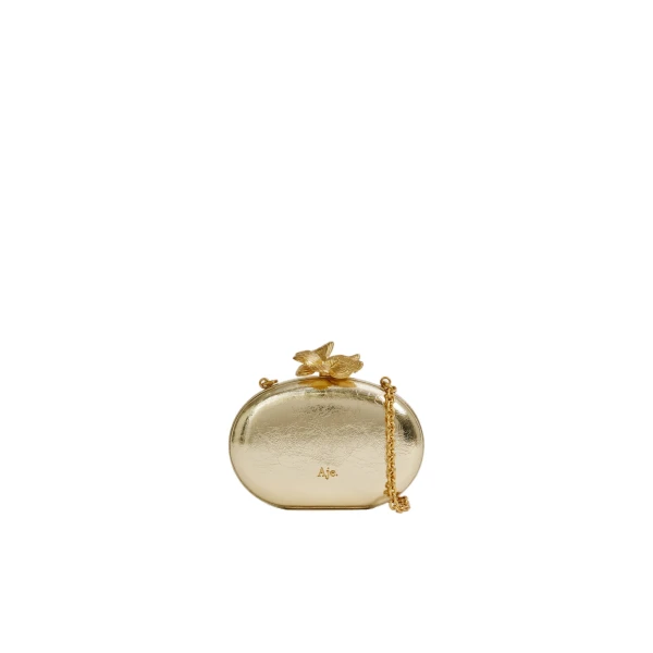 Aje Retrofete Clutch in Light Gold | Clutch Bags | Luxury Shoes 