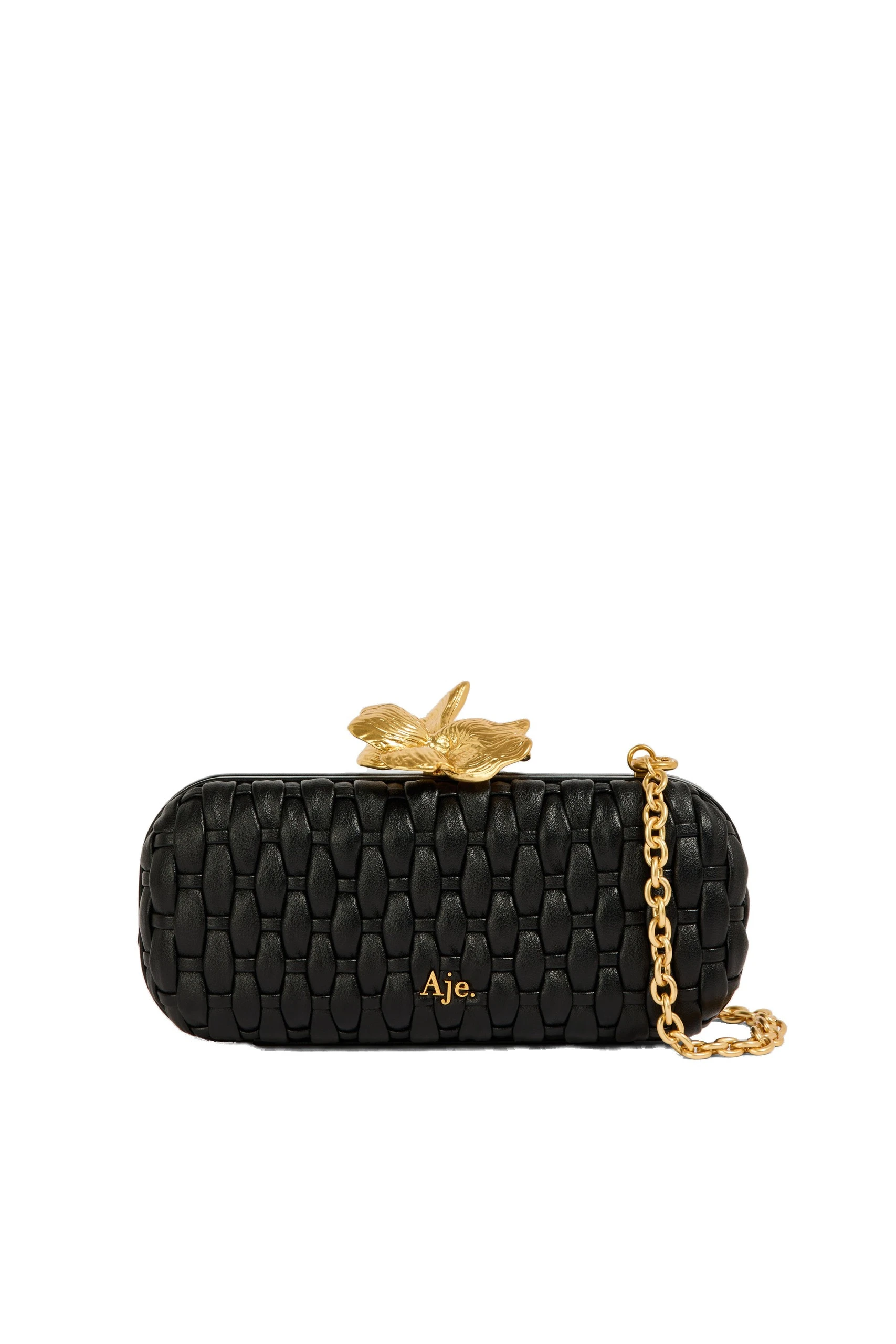 Aje Retrofete Woven Long Clutch Black Aje Retrofete Woven Long Clutch in Black | Clutch Bags | Luxury Shoes