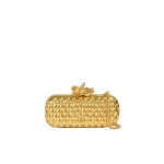 Aje Retrofete Woven Long Clutch in Gold | Clutch Bags | Luxury Shoes 